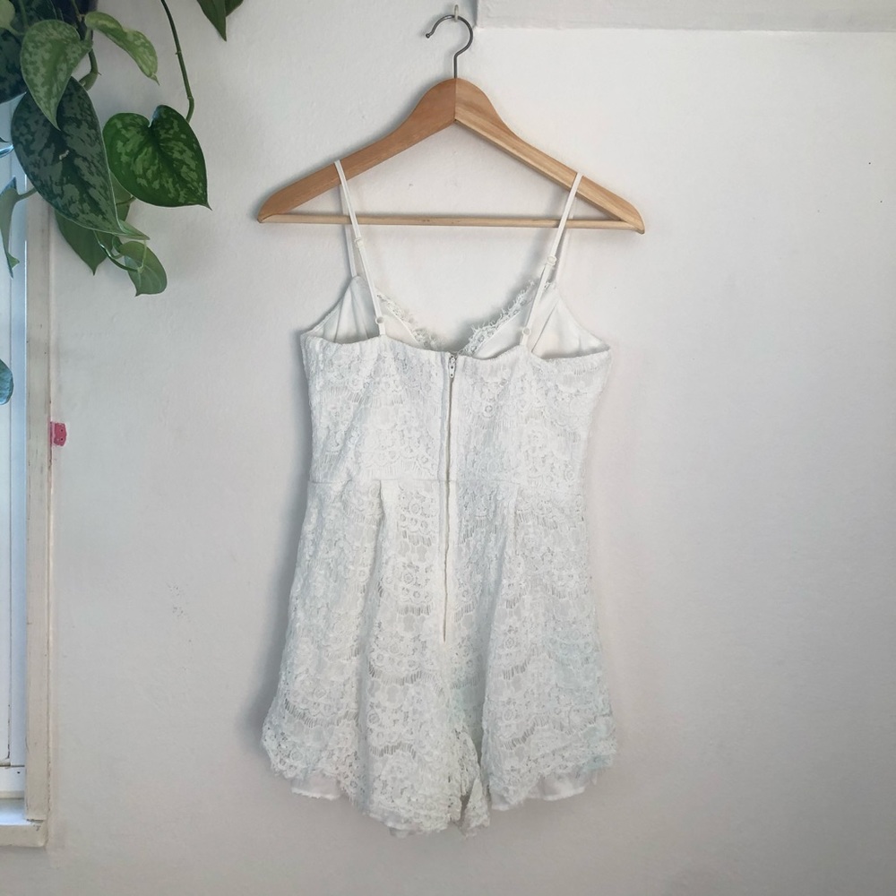White Lacy Romper - Picture 2 of 8